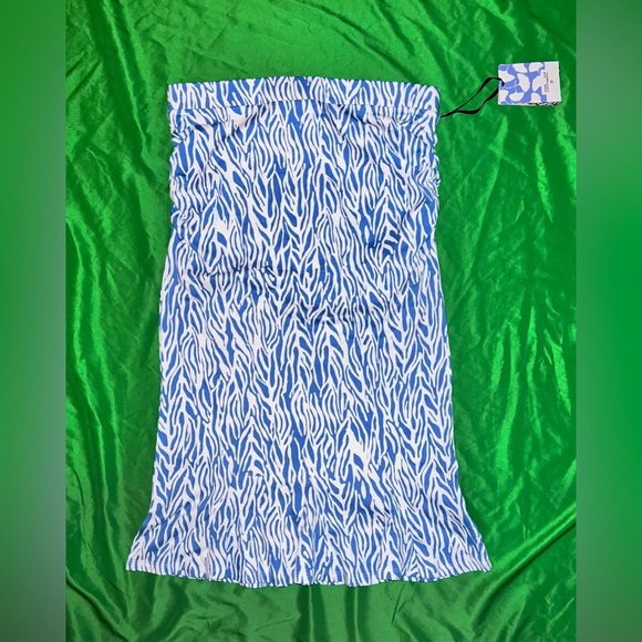 NWT Diane Von Furstenberg x Target Blue Patterned Women's Skirt size Large - Picture 3 of 10